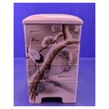 3-Tier Ceramic Box with Crane & Pine Motif