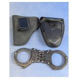 Black Metal Handcuffs with Holsters