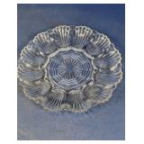 Vintage Clear Glass Deviled Egg Plate