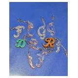 Assorted Resin Alphabet Initial Keychains
