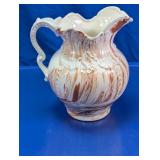 Marbled Ceramic Pitcher Vase