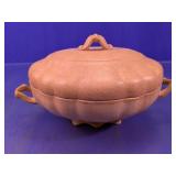 Vintage Speckled Scalloped Casserole Dish