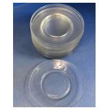 Clear Glass Round Saucer Plates