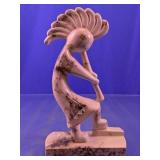 Horsehair Pottery Kokopelli Figurine