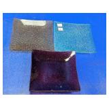 Textured Glass Square Decorative Plates