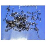 Assorted Metal Pegboard Hooks & Bracket Lot