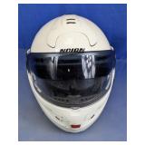 Nolan White Modular Motorcycle Helmet
