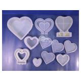 Heart Silicone Resin Casting Molds Set