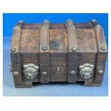 Woodlike Decorative Treasure Chest Box