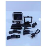 Action Camera w/Waterproof Case & Mounts Set