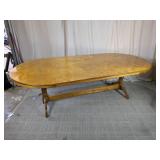 Large Oval Wooden Dining Table