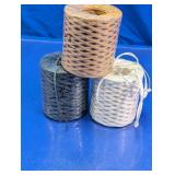 (3)Woven Poly Craft Ribbon/Twine Spools Set
