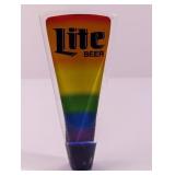 Vintage Rainbow Miller Lite Beer Tap Handle