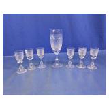 Cut Glass Style Stemware Glasses
