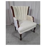 Vintage Channel Back Wing Chair