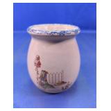 Decorative Country Scene Glass Vase