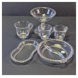 Beaded Glass Serveware & Cups Set