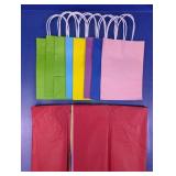 Assorted Colorful Gift Bags & Tissue Paper Set