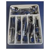 Flatware Assortment with Organizer Tray