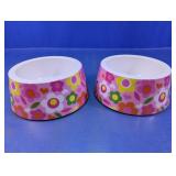 SimplyDog Pink Multi Floral Pet Bowls