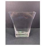 Clear Glass Square Tapered Vase Planter