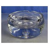 Vintage Clear Art Glass Orb Ashtray