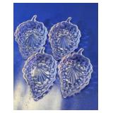 (4)Pressed Glass Grape Cluster Nut & Candy Dishes