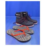 Nautica Galiah Boots and Patterned Flip Flops