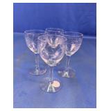 Cut Glass Stemmed Goblets