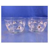 Holiday Glass Dessert Bowls