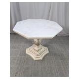 Octagonal Marble-like Top Pedestal Table