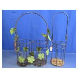 (2) Decorative Wire Wine Bottle Holders