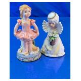 (2)Vintage Ballerina & February Angel Figurines