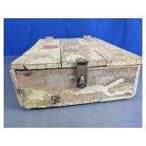 Vintage Rustic Wooden Hinged Storage Box