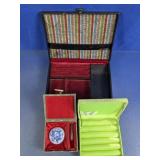 Vintage Jewelry Boxes & Chinese Chop Seal Set