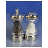 Clear and Chrome Salt & Pepper Set
