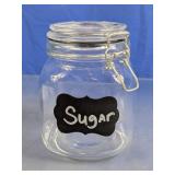 Clear Glass Airtight Sugar Canister
