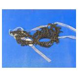 Black Lace Masquerade Mask w/ Ribbon Tie