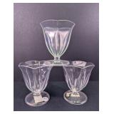 Clear Pedestal Dessert Cups Set