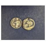 (2)1935 Buffalo Nickel & Bicentennial Quarter Duo