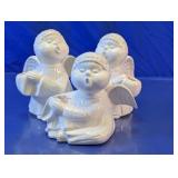 (3)Vintage Fitz & Floyd Ceramic Choir Angel Trio