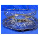 Lunt Silverplate Basket w/ Serving Tray