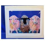 Framed Sheep Print by Ann Breeden