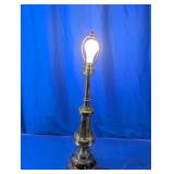 Vintage Brass-Finish Neoclassical Table Lamp