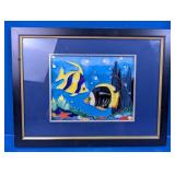 Framed Tropical Fish Underwater Scene Wall Art