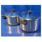 Revere Ware 6Qt & 4.5Qt Pot Set w/ Lids