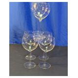 Clear Stemmed Wine Glasses Set
