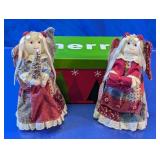 Holiday Rabbit Dolls w/ Storage Box