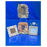 (4)Mixed Decorative Small Photo Frames Lot