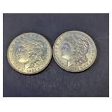 (2)1921 Morgan Silver Dollar Coins Duo